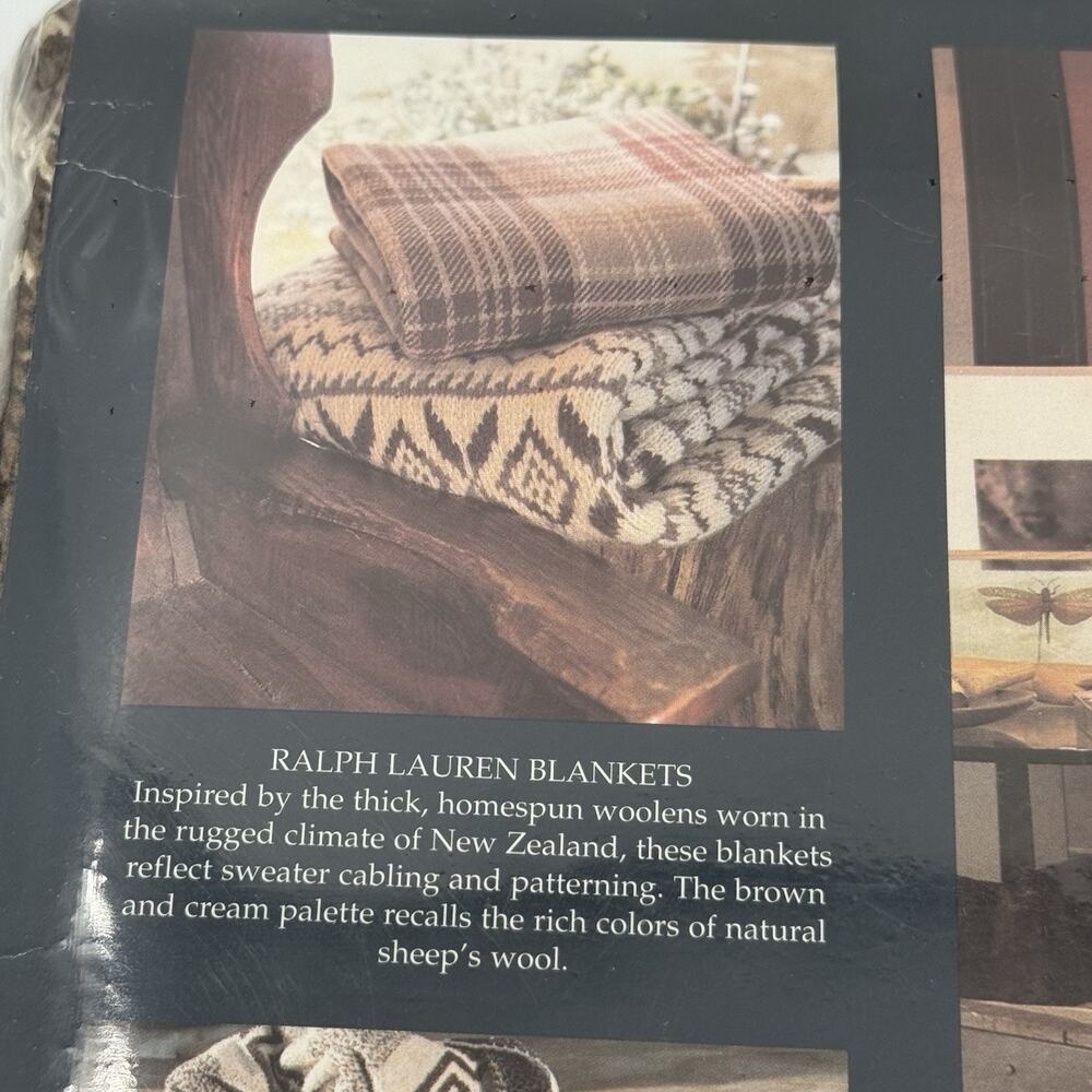 Ralph Lauren Vtg Full Flat Sheet Nazomi Cotton 200 Thread Count Geometric USA - Picture 3 of 9